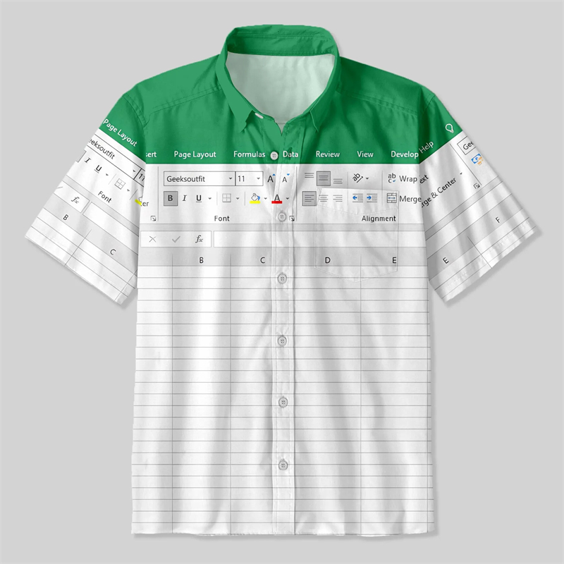 3D Printing Cancer - Chemise hawaïenne avec image imprimée en