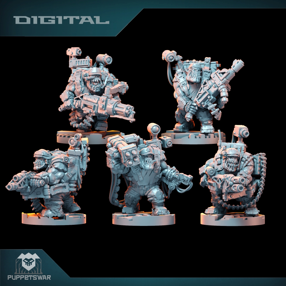 3D Printing Objects - Orc Ultimate Badasses Squad, figurine en