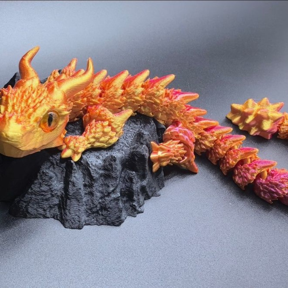 3D Printing Dragon - Dragon imprimé en 3D avec yeux