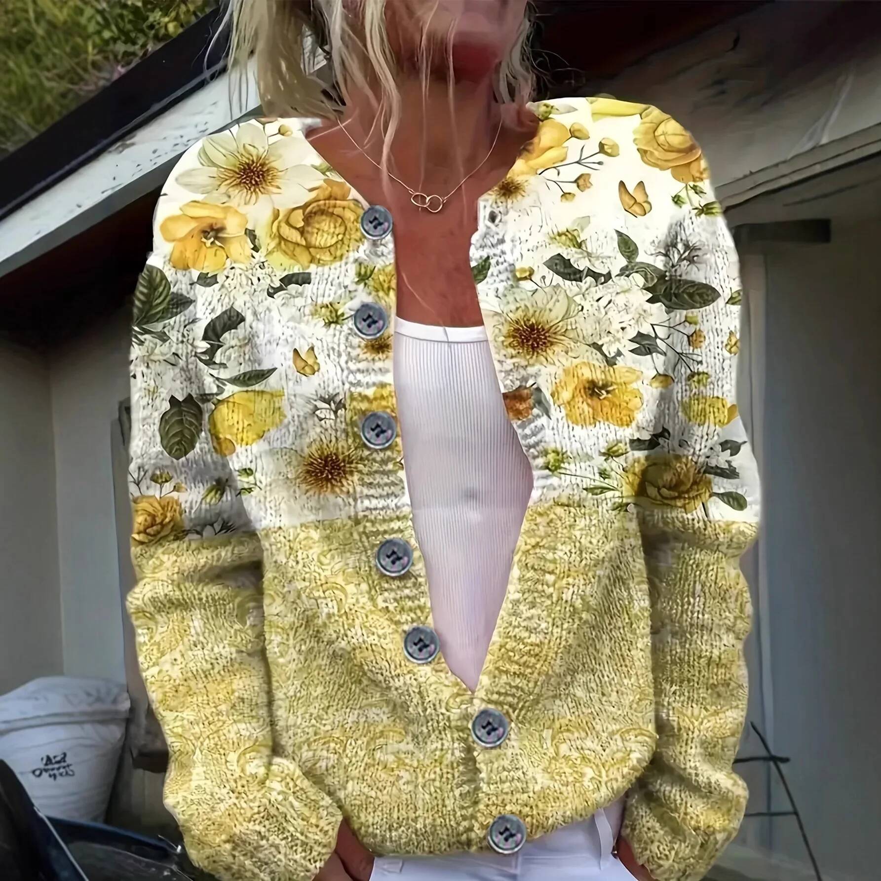 Cardigan ouvert à col rond imp - 3D Printing Cancer avis et prix