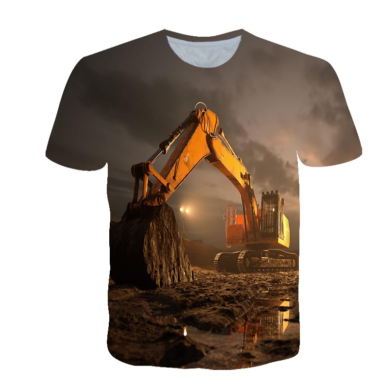 T-shirt d'été personnalisé pou - 3D Printing Excavator avis et prix